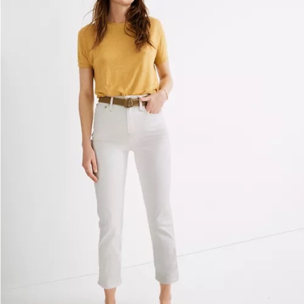 Madewell White Classic Straight Jean AJ203